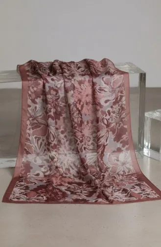 Floral Patterned Amber Scarf 70357-08 Onion Peel 70357-08