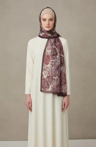 وشاح بلون العنبر بنقشة زهور 70357-11 70357-11