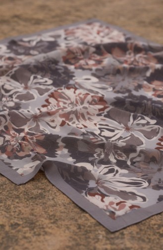 Floral Patterned Amber Scarf 70357-13 Mink 70357-13