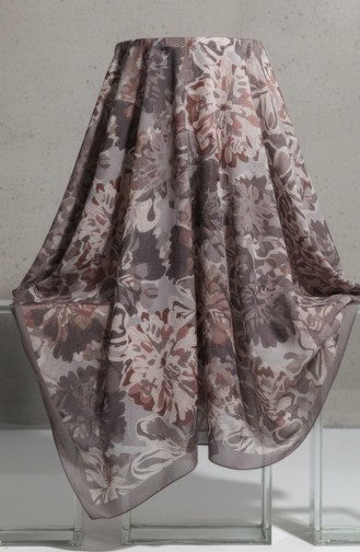 Floral Patterned Amber Scarf 70357-13 Mink 70357-13