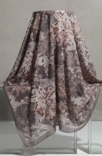 Floral Patterned Amber Scarf 70357-13 Mink 70357-13