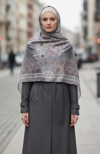 Écharpe En Vison Ambré à Motif Floral 70358-01 70358-01