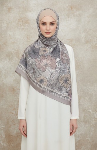 Écharpe En Vison Ambré à Motif Floral 70358-01 70358-01