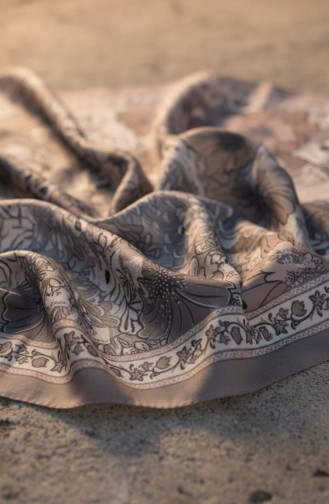 Écharpe En Vison Ambré à Motif Floral 70358-01 70358-01