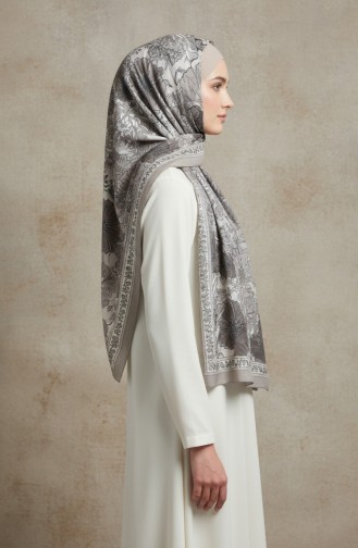 Amberkleurige Sjaal Met Bloemenpatroon 70358-02 Beige 70358-02