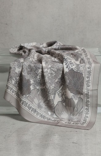 Amberkleurige Sjaal Met Bloemenpatroon 70358-02 Beige 70358-02