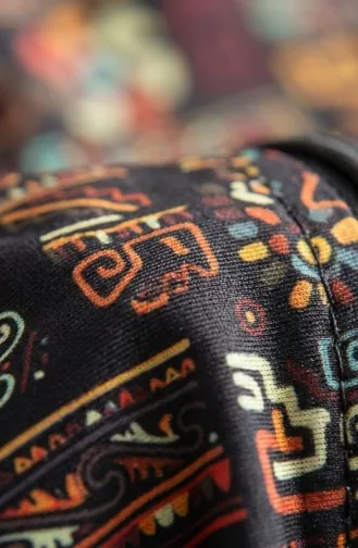 Tesettür Mayo Etnik Desen 3 Lü Takım 1903-05 Kahverengi 1903-05