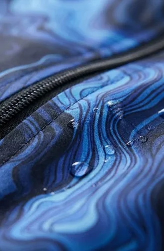 Tesettür Mayo Okyanus Desen 3 Lü Takım 1903-10 Lacivert Siyah 1903-10