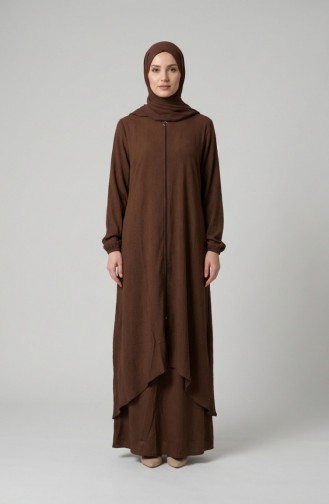 Asymmetrisch Gesneden Tuniek Met Ritssluiting 1047-05 Bruin 1047-05