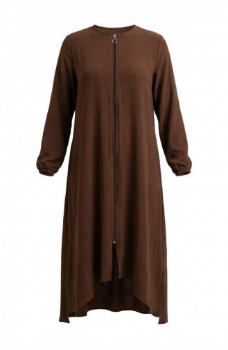 Asymmetrisch Gesneden Tuniek Met Ritssluiting 1047-05 Bruin 1047-05