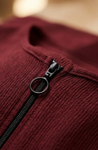 Asymmetrisch Gesneden Tuniek Met Ritssluiting 1047-06 Bordeauxrood 1047-06
