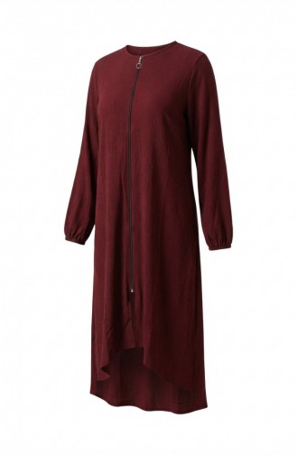 Asymmetrisch Gesneden Tuniek Met Ritssluiting 1047-06 Bordeauxrood 1047-06