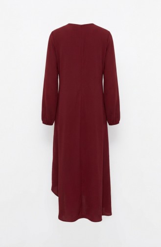 Asymmetrisch Gesneden Tuniek Met Ritssluiting 1047-06 Bordeauxrood 1047-06