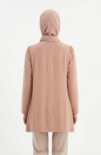 Düğmeli Tunik 1827-07 Sütlü Kahve