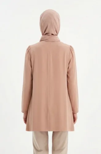 Düğmeli Tunik 1827-07 Sütlü Kahve