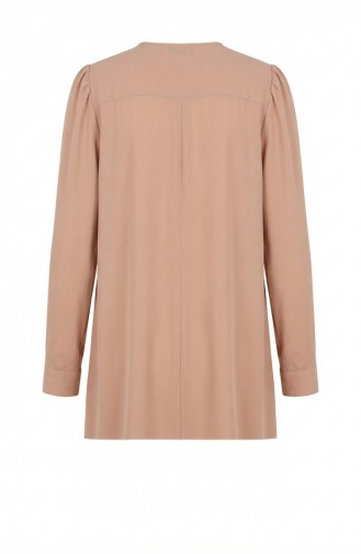 Düğmeli Tunik 1827-07 Sütlü Kahve