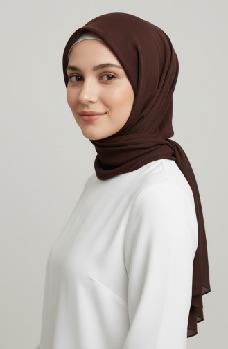 Jan Jan Şifon Eşarp 70311-33 Acı Kahve