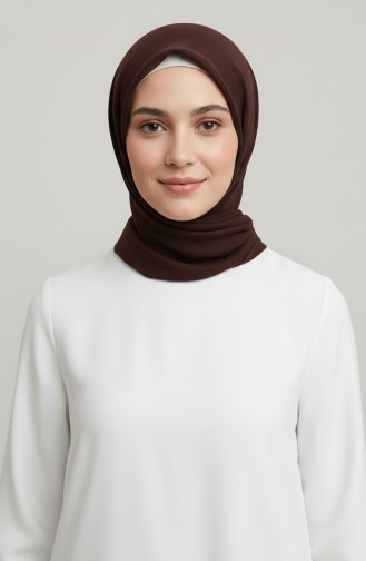 Jan Jan Şifon Eşarp 70311-33 Acı Kahve