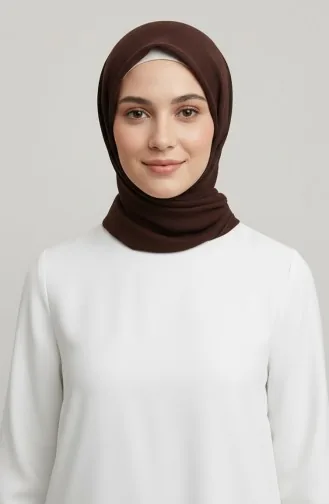 Jan Jan Chiffon Scarf 70311-33 Bitter Brown 70311-33