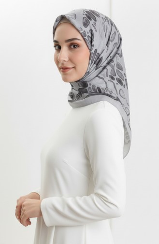 Bernsteinfarbener Gemusterter Schal 70326-06 Grau 70326-06