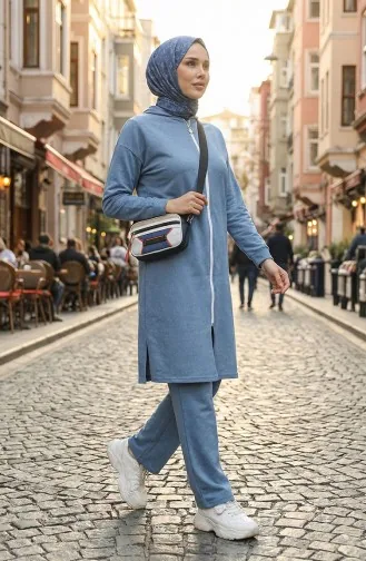 Trainingsanzug Mit Reißverschluss 3044-12 Blau 3044-12