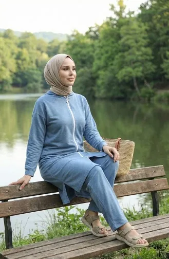 Trainingsanzug Mit Reißverschluss 3044-12 Blau 3044-12