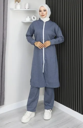Zippered Tracksuit 3044-15 Indigo 3044-15