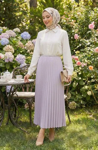 Geplooide Rok 0027-07 Lila 0027-06