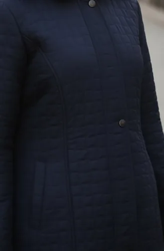 Gewatteerde Jas In Grote Maten 6239-02 Marineblauw 6239-02