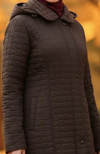 Büyük Beden Kapitone Mont 6239-03 Haki