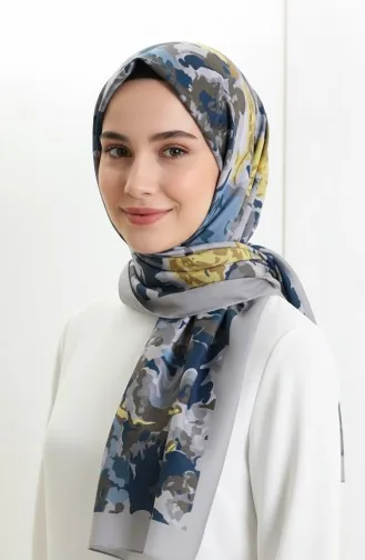 وشاح ناعم منقوش 70317-06 أصفر حجري 70317-06