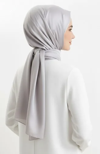 شال فيسكوز طويل ذو شراشيب 70331-06 فضي رمادي 70331-06