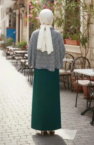شال كتف 1062-01 أسود وأبيض 1062-01