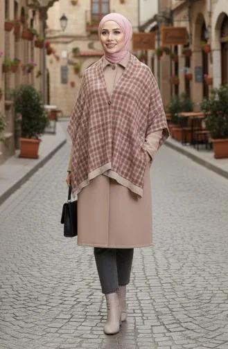 Shoulder Shawl 1065-01 Brown 1065-01