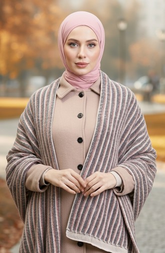 Schoudersjaal 1084-01 Dusty Rose Red 1084-01