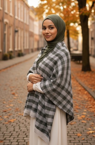 Schulterschal 1107-02 Grau Khaki 1107-02