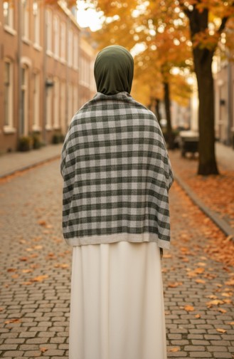 Schulterschal 1107-02 Grau Khaki 1107-02