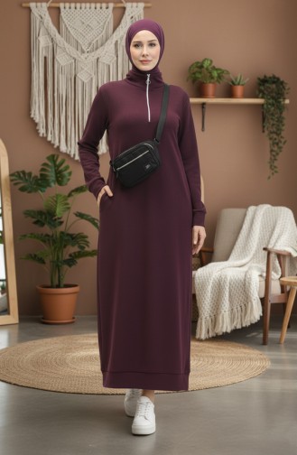 Rollkragen-Sportkleid 0282-02 Lila 0282-02