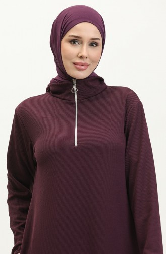 Rollkragen-Sportkleid 0282-02 Lila 0282-02