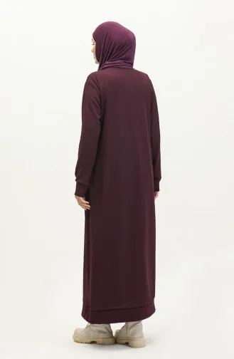 Turtleneck Sports Dress 0282-02 Purple 0282-02