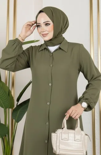 تونيك فيسكوز بأكمام مرنة 0171-10 كاكي 0171-10