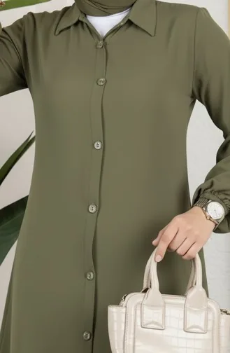 تونيك فيسكوز بأكمام مرنة 0171-10 كاكي 0171-10