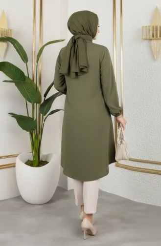 تونيك فيسكوز بأكمام مرنة 0171-10 كاكي 0171-10
