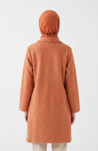 Full-Length Buttoned Winter Coat 2220-01 Orange 2220-01