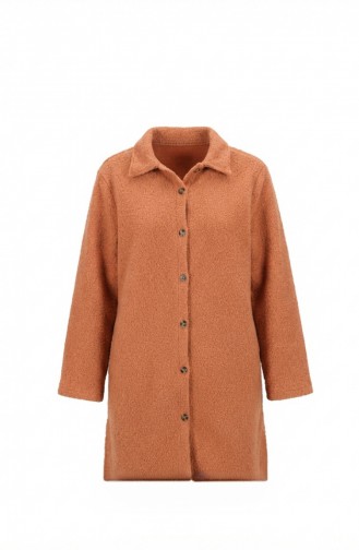 Full-Length Buttoned Winter Coat 2220-01 Orange 2220-01