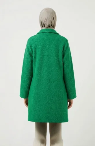 Full-Length Buttoned Winter Coat 2220-02 Green 2220-02