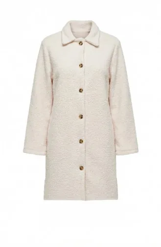Full-Length Buttoned Winter Coat 2220-03 Cream 2220-03