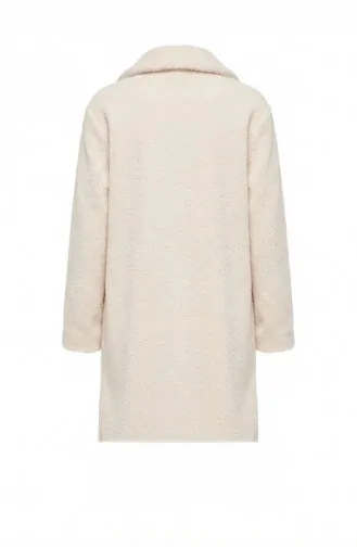 Full-Length Buttoned Winter Coat 2220-03 Cream 2220-03