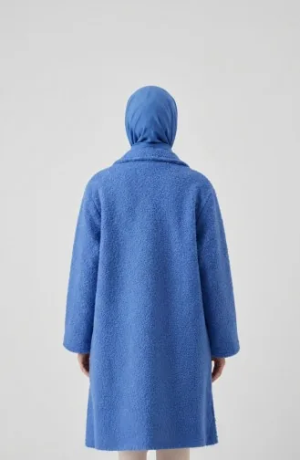 Full-Length Buttoned Winter Coat 2220-04 Indigo 2220-04