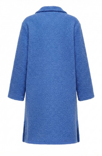 Langer Geknöpfter Wintermantel 2220-04 Indigo 2220-04